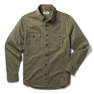 Taylor Stitch - The Saddler Shirt in Washed Olive - L - 42